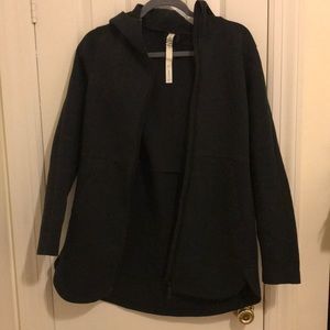 Lululemon black hooded long jacket - women’s 6